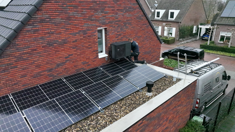 Warmtepomp met zonnepanelen